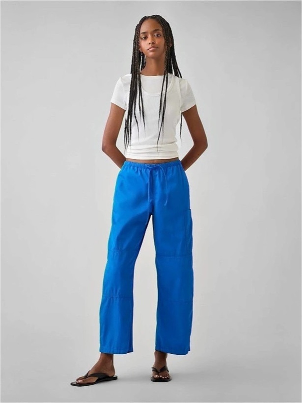 NWT GAP Mid Rise Twill Easy Barrel Utility Pants sz S